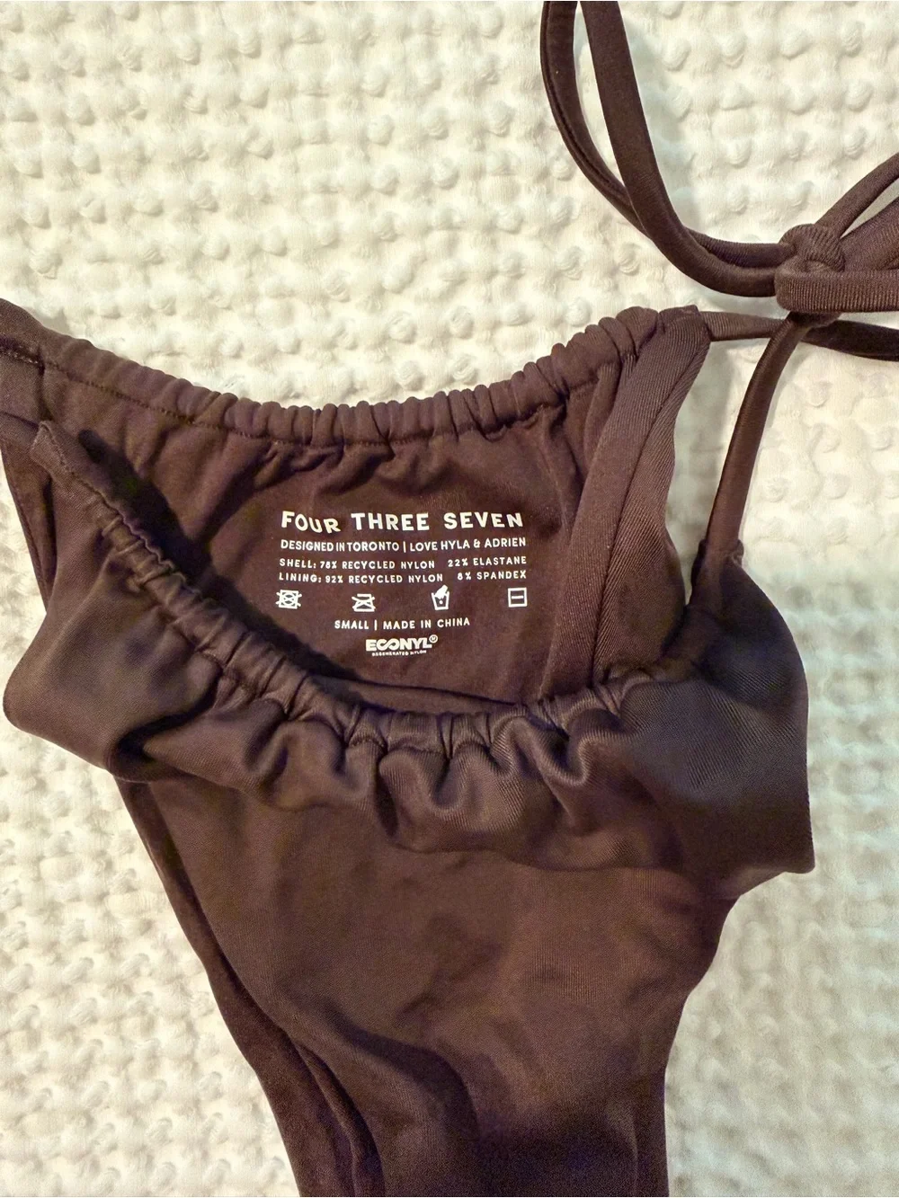NEVER WORN FourThreeSeven Brown “Caffe” Piper Top & Bottoms Size S - Picture 3 of 4